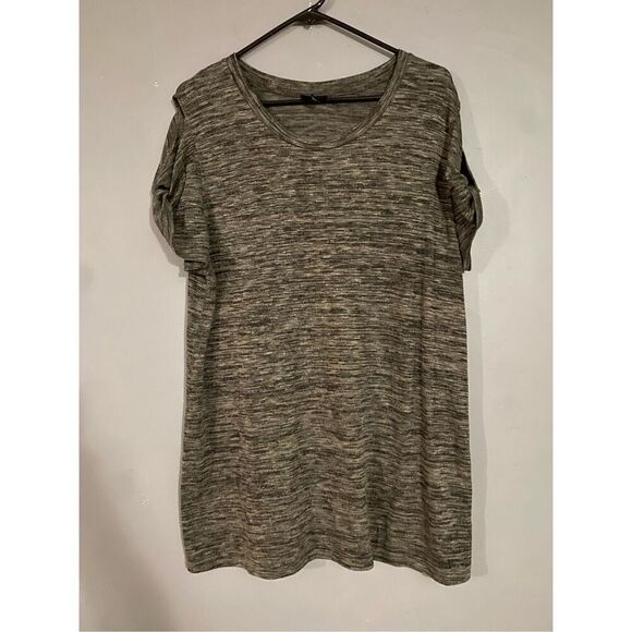 MOSSIMO Heathered Green Cut-Out Twist Short-Sleeve Crew Neck T-Shirt XXL - Picture 1 of 7